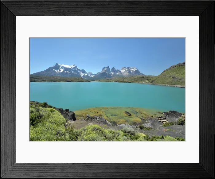 Framed Print : Lago Pehoe and view of Cerro Paine Grande Framed Print : Lago Pehoe and view of Cerro Paine Grande