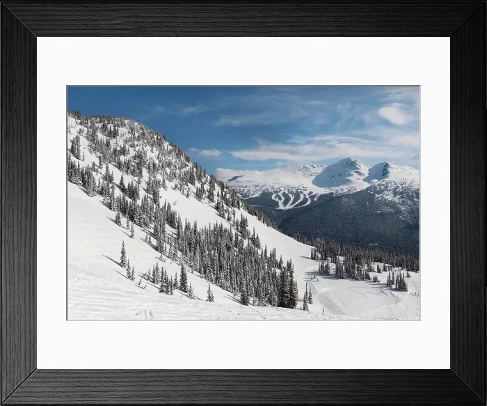 Framed Print : snow covered mountains, whistler, british columbia, canada Framed Print : snow covered mountains, whistler, british columbia, canada