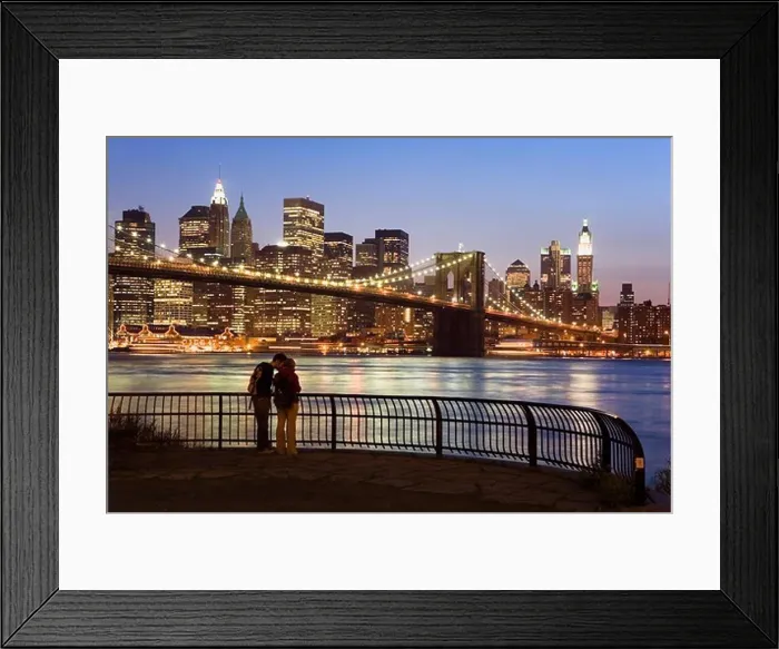 Framed Print : Brooklyn bridge and Downtown.New York City, USA Framed Print : Brooklyn bridge and Downtown.New York City, USA