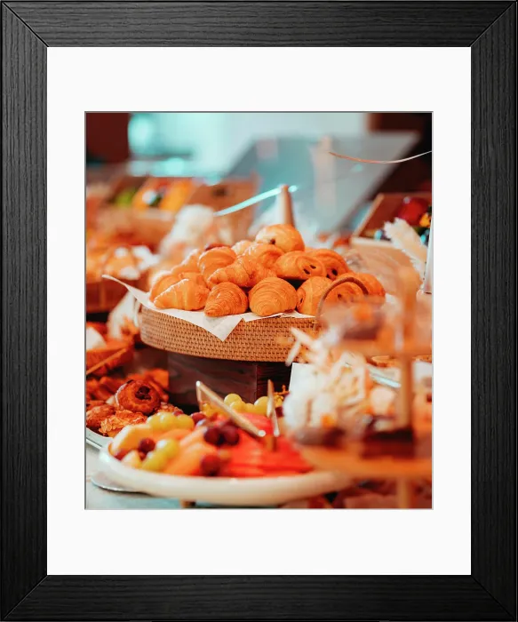 Framed Print : buffet table breakfast croissants luxury restaurant Framed Print : buffet table breakfast croissants luxury restaurant