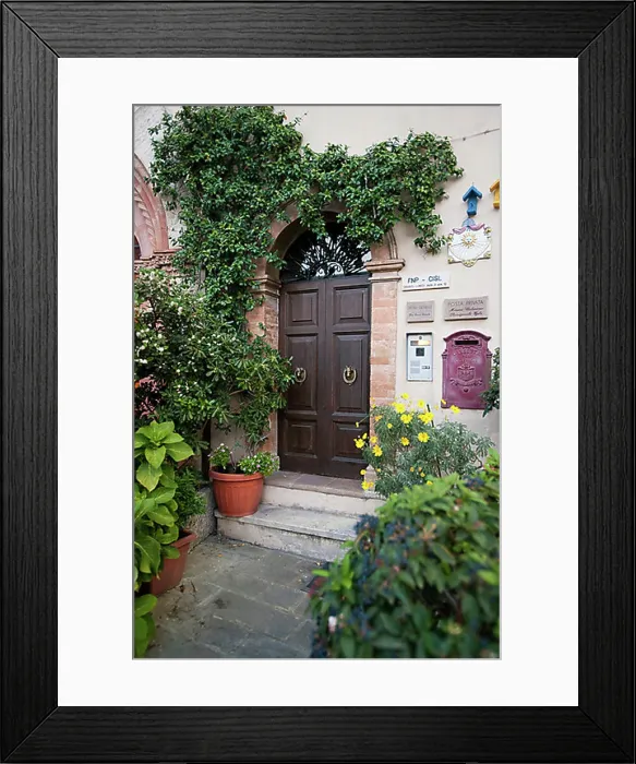 Framed Print : Doorway, Montefalco, Umbria, Italy, Europe, PublicGround, Europe