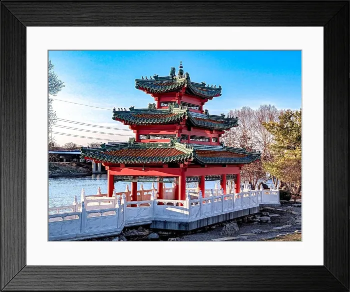 Framed Print : scenic views around des moines iowa city downtown