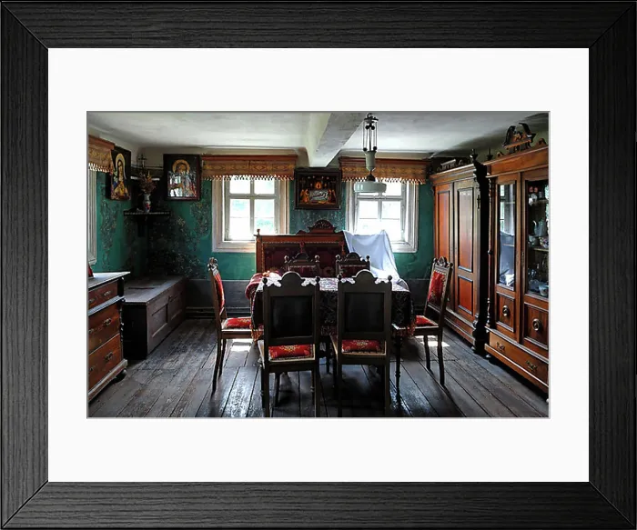Framed Print : Living room, circa 1900, in a farmhouse from Kleinrinderfeld Framed Print : Living room, circa 1900, in a farmhouse from Kleinrinderfeld