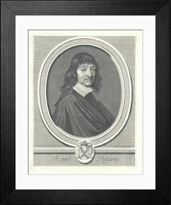 Framed Print : Descartes, René Stecher: Lubin, Jacquesdatierung: 1674 / 1703