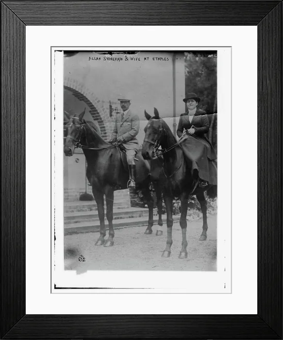 Framed Print : Allan Stoneham and wife at Etaples Framed Print : Allan Stoneham and wife at Etaples