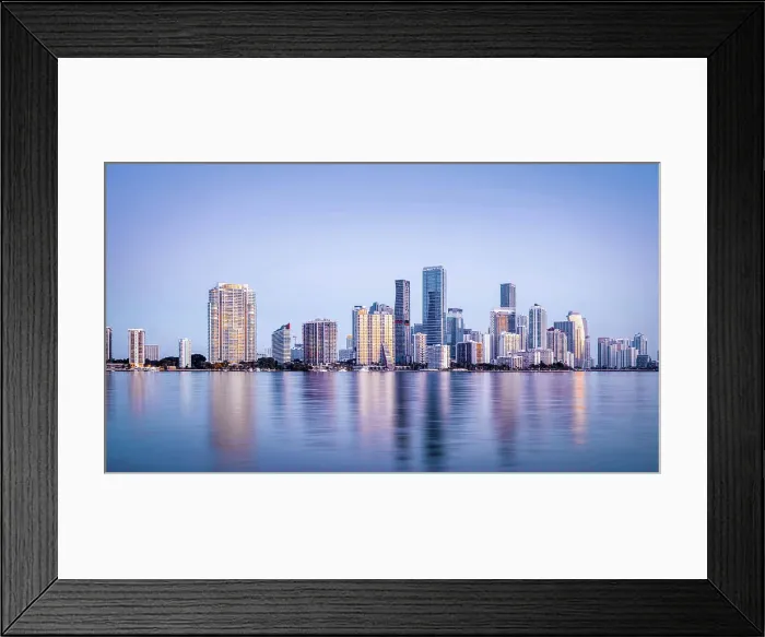Framed Print : miami the skyline of miami during sunrise, florida Copyright: xZoonar.com / FRANKxPETERSx 21722330