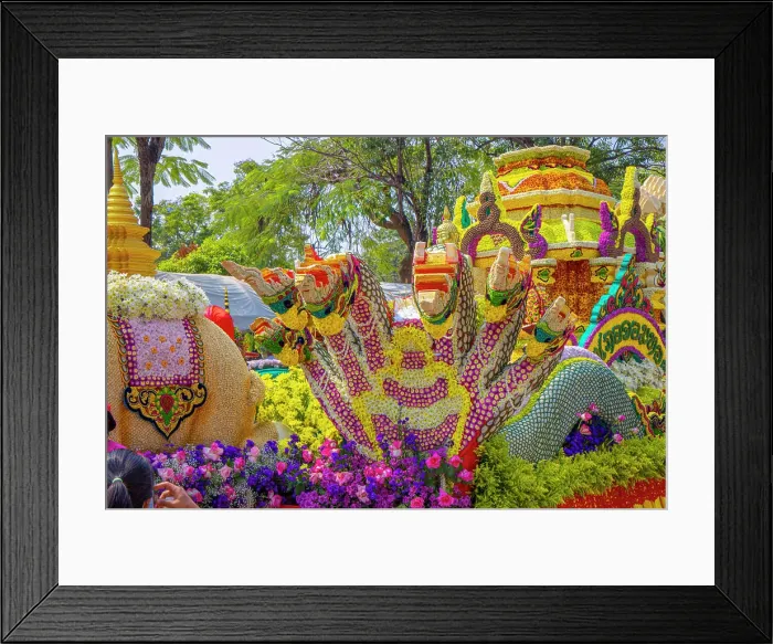 Framed Print : Colorful floral floats. 48th Chiang Mai Flower Festival 2025. Thailand Framed Print : Colorful floral floats. 48th Chiang Mai Flower Festival 2025. Thailand