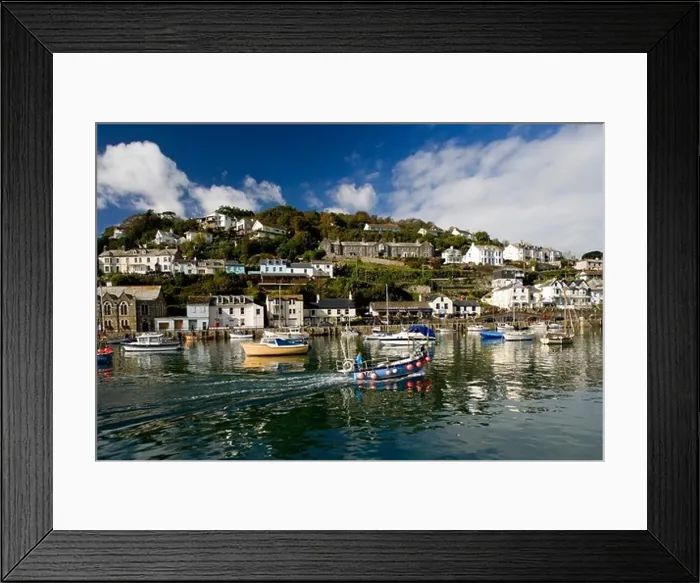 Framed Print : Europe, England, Cornwall, Harbour in Looe