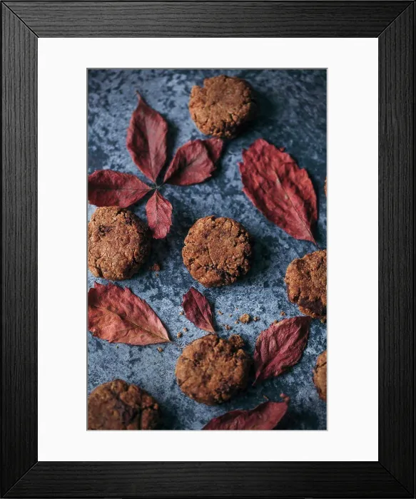Framed Print : Almond butter and chocolate cookies Framed Print : Almond butter and chocolate cookies