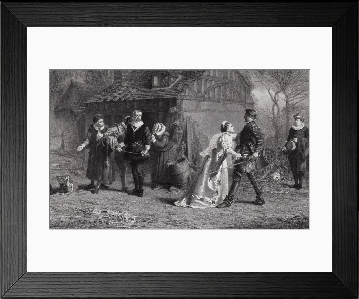 Framed Print : The Interrupted Duel 19th C. Artist Unknown Engraving Framed Print : The Interrupted Duel 19th C. Artist Unknown Engraving