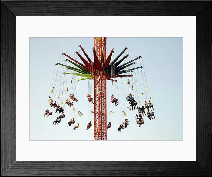 Framed Print : MUNICH, GERMANY, October 3: Chairoplane on the Oktoberfest in Munich Framed Print : MUNICH, GERMANY, October 3: Chairoplane on the Oktoberfest in Munich