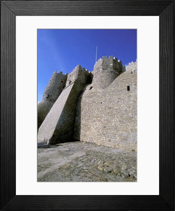 Framed Print : Europe, Greece, Patmos. Monastery of Saint John the Theologian, Pirate-proof fortress protection