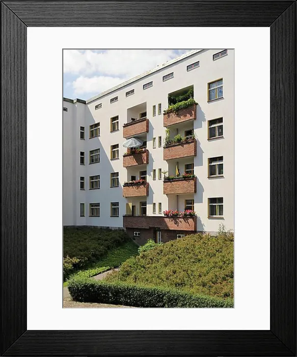Framed Print : Schoenlanker Strasse housing estate by architect Bruno Taut Framed Print : Schoenlanker Strasse housing estate by architect Bruno Taut