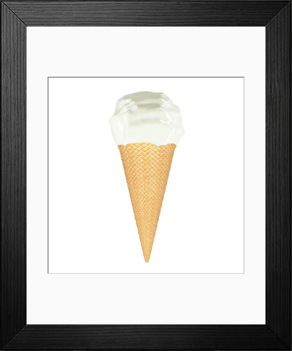 Framed Print : Eiscreme-Tüte, 3D-Rendering Ice Cream Cone Framed Print : Eiscreme-Tüte, 3D-Rendering Ice Cream Cone