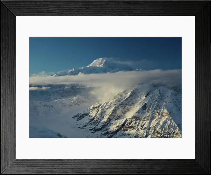 Framed Print : USA, ALASKA, INTERIOR, DENALI NATIONAL PARK: Mt. McKinley (Denali), Aerial View / Winter Framed Print : USA, ALASKA, INTERIOR, DENALI NATIONAL PARK: Mt. McKinley (Denali), Aerial View / Winter