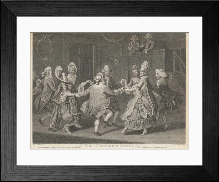 Framed Print : The Cotillion Dance, Print made by James Caldwall
