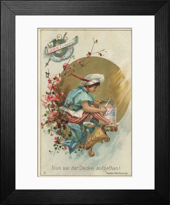Framed Print : Bilderserie die Köchin, Nun sei der Deckel aufgetan / Image series the cook Framed Print : Bilderserie die Köchin, Nun sei der Deckel aufgetan / Image series the cook