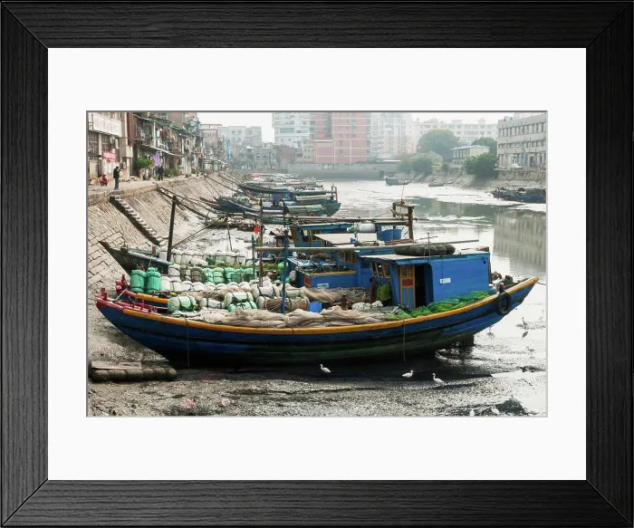 Framed Print : Old fishing harbour; Xiamen, Fujian province, China Framed Print : Old fishing harbour; Xiamen, Fujian province, China