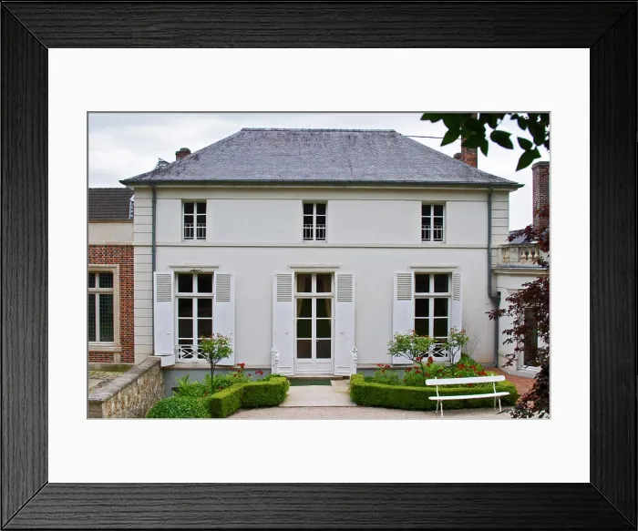 Framed Print : The Deutz building seen from the garden behind the main house at Champagne Deutz in Ay Framed Print : The Deutz building seen from the garden behind the main house at Champagne Deutz in Ay