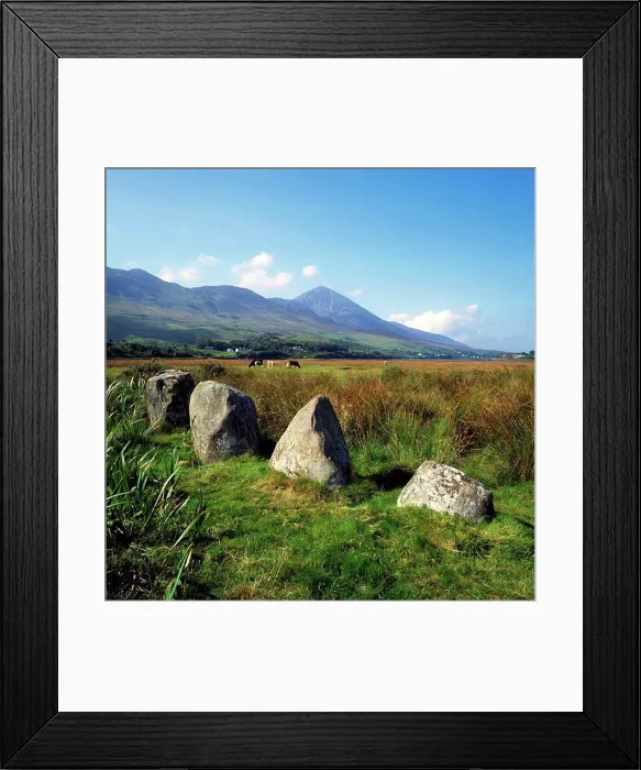 Framed Print : Co Mayo, Croagh Patrick, Stonecircle