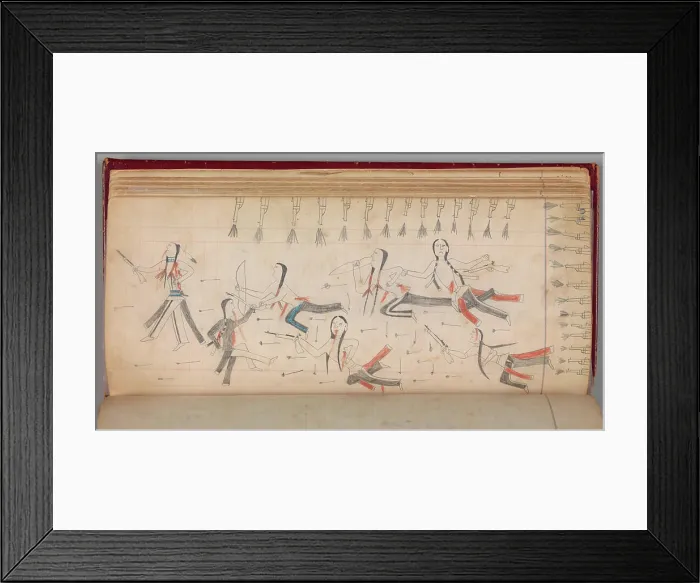 Framed Print : Maffet Ledger: Drawing ca. 1874-81 Southern and Northern Cheyenne Framed Print : Maffet Ledger: Drawing ca. 1874-81 Southern and Northern Cheyenne