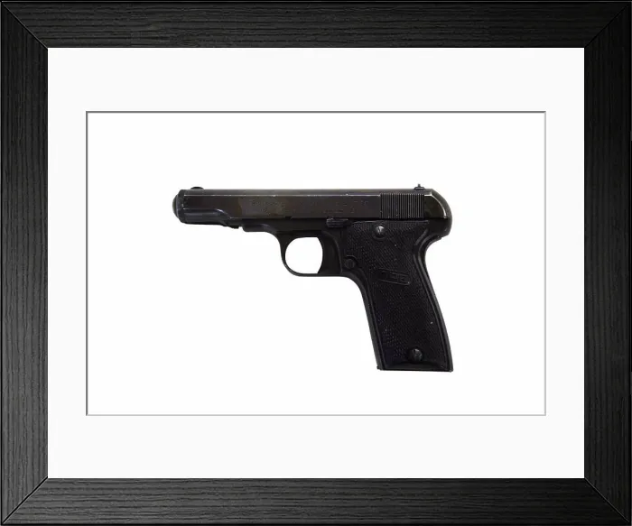 Framed Print : MAB Model D, 7.65mm French police issue pistol Framed Print : MAB Model D, 7.65mm French police issue pistol
