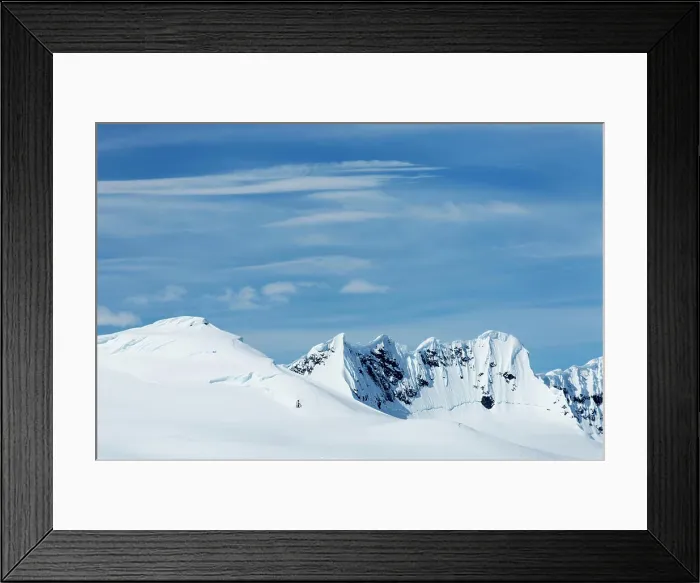 Framed Print : Antarctica, Morning sun shines on snow-covered mountains along Gerlache Strait near Brabant Island along Antarctic