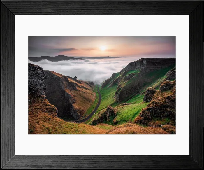 Framed Print : beautiful photograph of a mountain road Framed Print : beautiful photograph of a mountain road