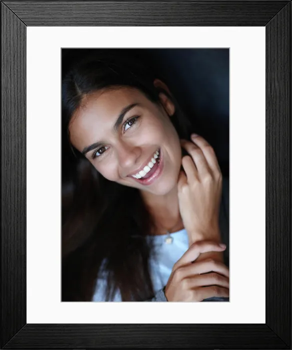 Framed Print : Happy woman, beauty or portrait in studio for skincare or cosmetology for natural shine or face Framed Print : Happy woman, beauty or portrait in studio for skincare or cosmetology for natural shine or face