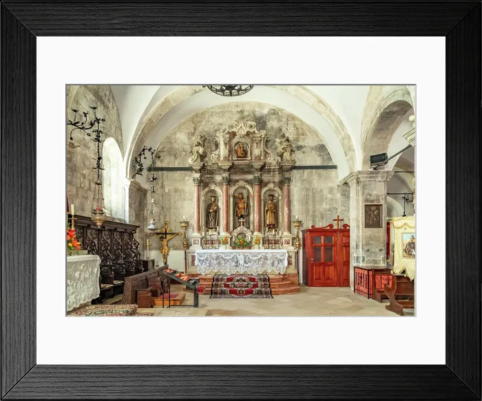 Framed Print : Markuskathedrale Korcula Altar in der Markuskathedrale von Korcula