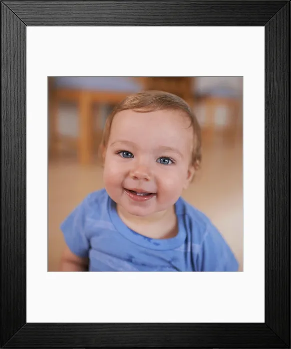 Framed Print : Toddler, smile and portrait of baby in home for fun playing Framed Print : Toddler, smile and portrait of baby in home for fun playing