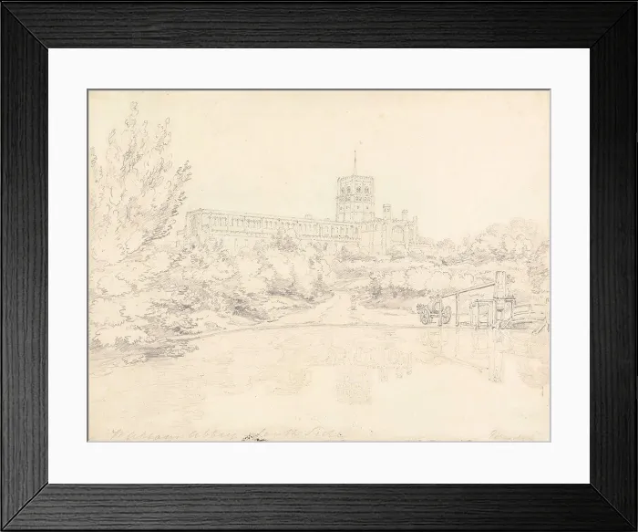 Framed Print : St. Alban's Abbey, Henry Edridge