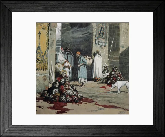 Framed Print : Two Heaps of Skulls at the City Gate James Tissot (1836-1902 French) Jewish Museum, New York City