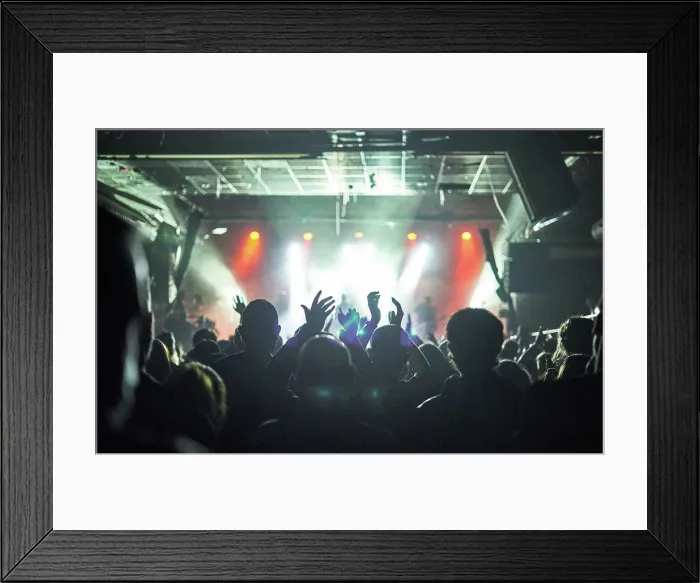 Framed Print : Concert Crowd At Live Music Festival