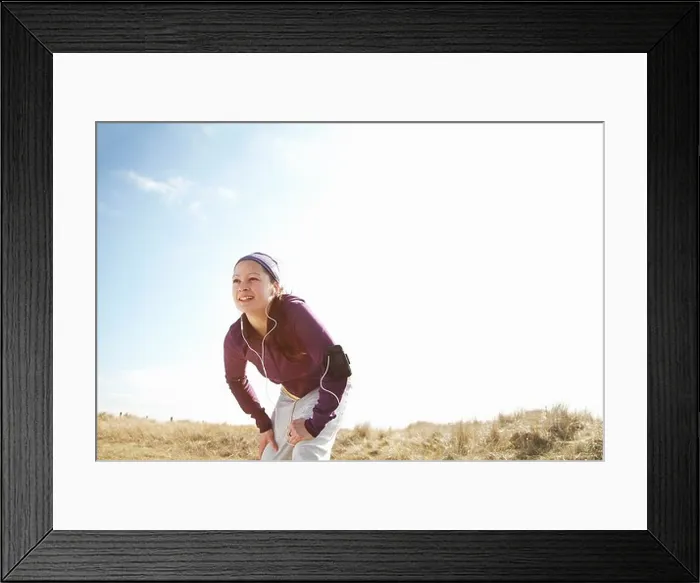 Framed Print : Woman in fitness clothing outside Framed Print : Woman in fitness clothing outside