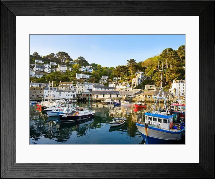 Framed Print : Fishing port, Polperro, Cornwall, England, United Kingdom, Europe