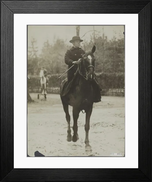 Framed Print : Elsevier photo collection. Queen Wilhelmina horseback. undated