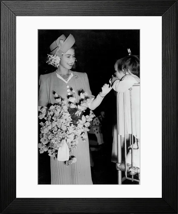 Framed Print : Valerie Meets The Princess -- Princess Elizabeth visited the Queen Elizabeth Hospital for Children Framed Print : Valerie Meets The Princess -- Princess Elizabeth visited the Queen Elizabeth Hospital for Children
