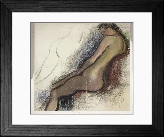 Framed Print : Study of a sitting model. Wyspiański, Stanisław (1869-1907), painter Framed Print : Study of a sitting model. Wyspiański, Stanisław (1869-1907), painter