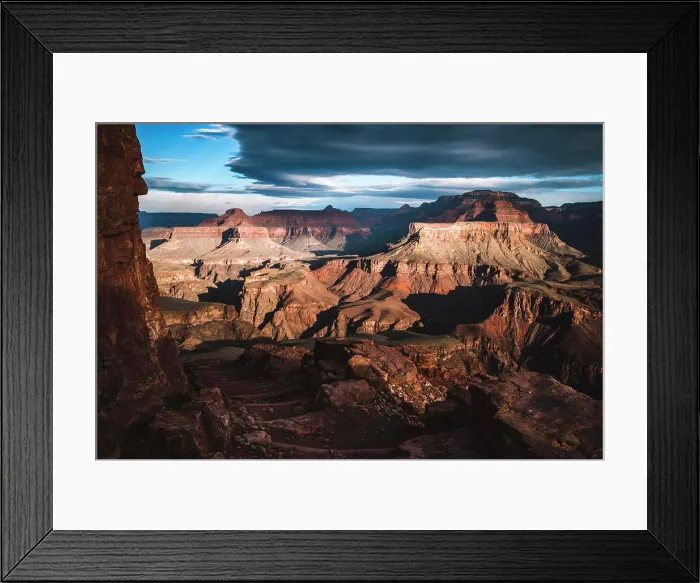 Framed Print : View of the Grand Canyon from North Kaibab Trail, Arizona