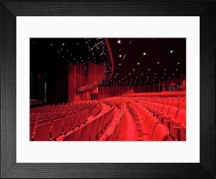 Framed Print : Auditorium floor and rank, Stage Theater an der Elbe, Hamburg, Germany, Europe