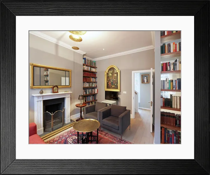 Framed Print : Interior View of sitting room. Westminster Terraced House Framed Print : Interior View of sitting room. Westminster Terraced House