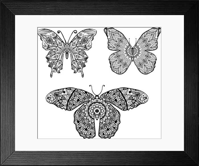 Framed Print : Mandalas Butterfly Ornament Intricate mandala featuring a butterfly Framed Print : Mandalas Butterfly Ornament Intricate mandala featuring a butterfly
