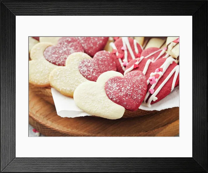 Framed Print : Valentinstag Kekse Framed Print : Valentinstag Kekse