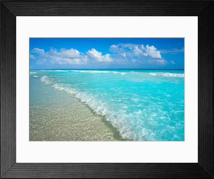 Framed Print : Caribbean turquoise beach in Riviera Maya of Mayan Mexico