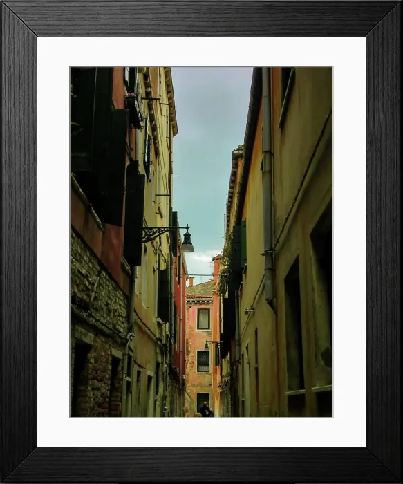 Framed Print : VENICE ITALY 26 FEBRUARY 2020 Street of Venice