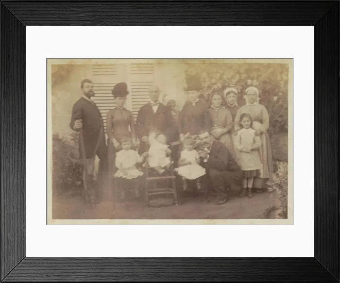 Framed Print : Group portrait of a French family Framed Print : Group portrait of a French family