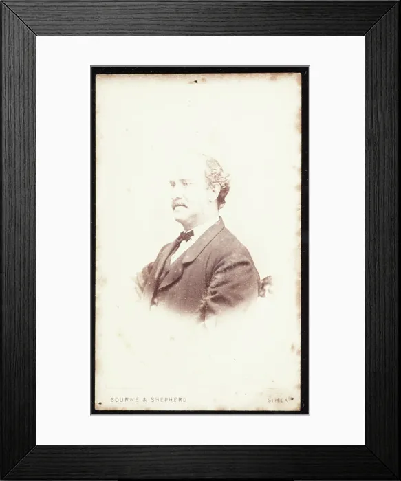 Framed Print : ﻿Portrait of a man, 1860s, India, by Bourne & Shepherd