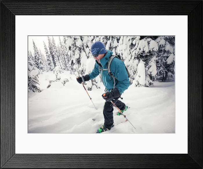 Framed Print : Backcountry ski touring in Manning Provincial Park Framed Print : Backcountry ski touring in Manning Provincial Park