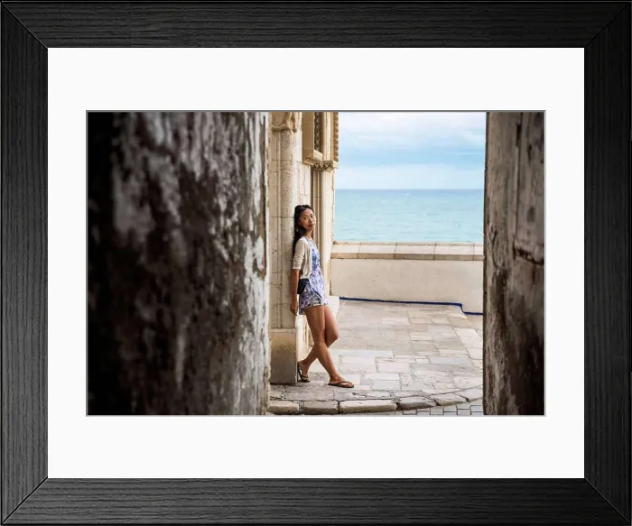 Framed Print : Portrait of a Chinese young woman in Maricel Palace; Sitges, Barcelona province, Spain Framed Print : Portrait of a Chinese young woman in Maricel Palace; Sitges, Barcelona province, Spain